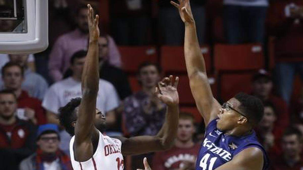 
Kansas State forward Stephen Hurt had 15 points and eight rebounds at Oklahoma on Saturday.
