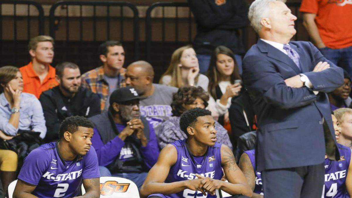 
K-State basketball coach Bruce Weber (right) will have to win next season without players such as Marcus Foster (left), who is headed to Creighton, and Nigel Johnson, who is transferring to Rutgers.

