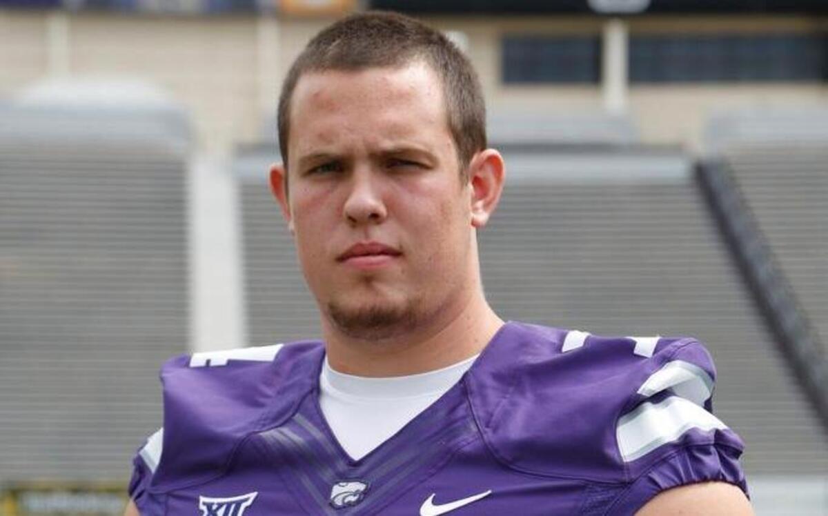 K-State offensive lineman Scott Frantz (August 6, 2016)