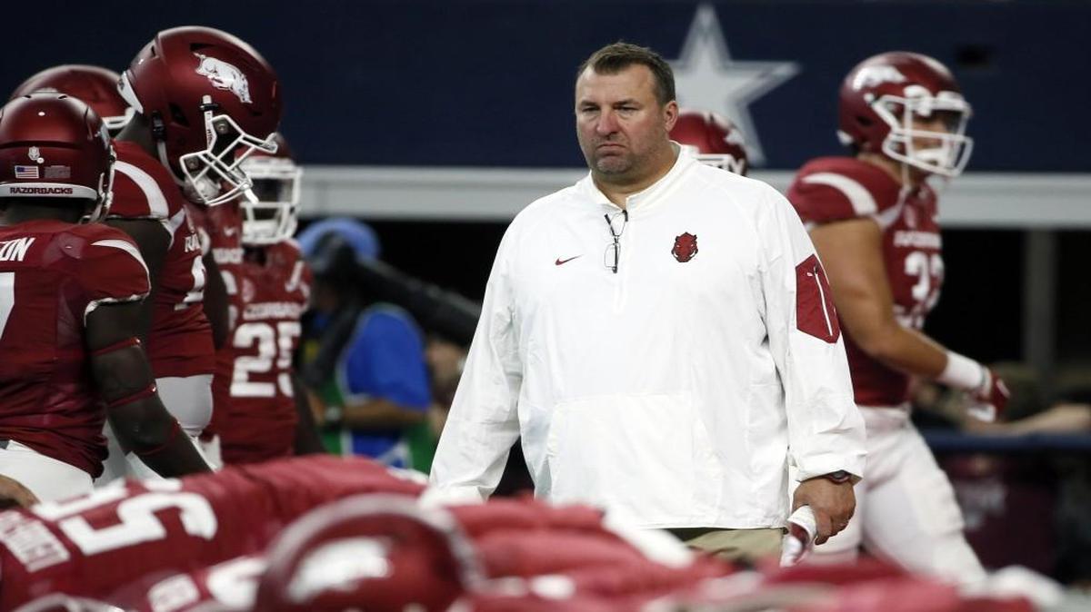 Arkansas coach Bret Bielema.