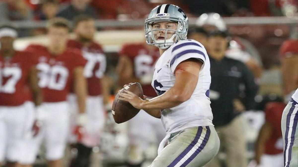 K-State quarterback Jesse Ertz looks for a receiver in the Stanford game on Sept. 2.