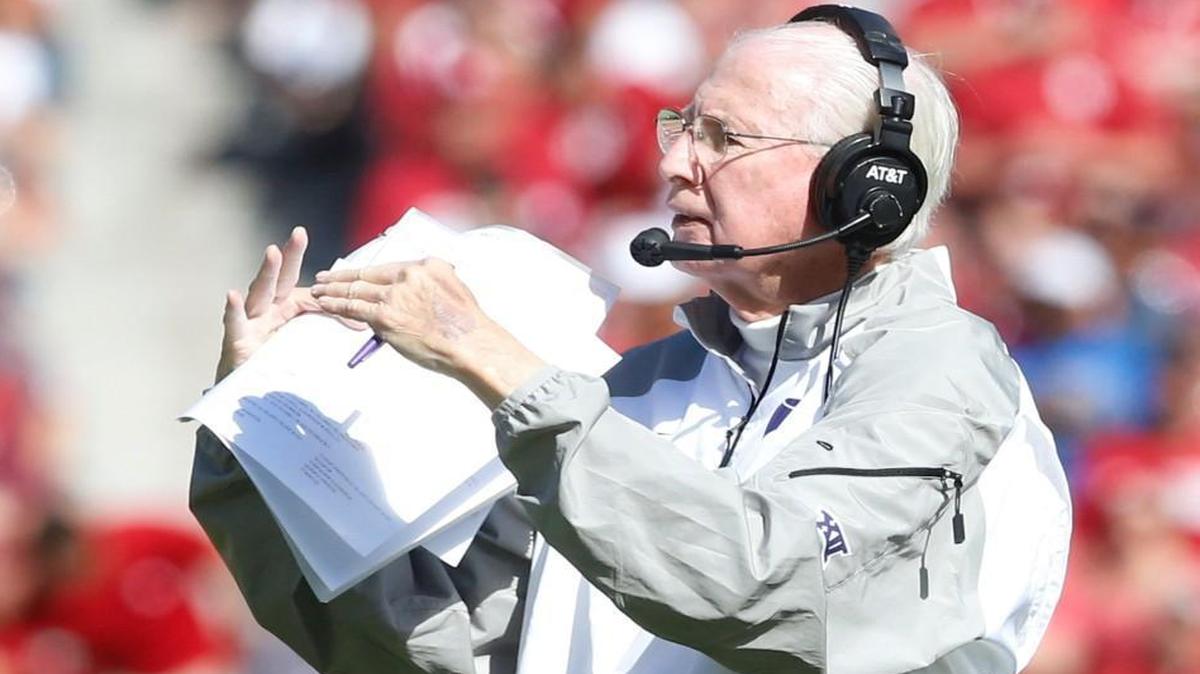 K-State coach Bill Snyder calls a timeout against Oklahoma in October. “It could be win No. 2,000 and he will look at you the same way as No. 5,” K-State receiver Deante Burton said.