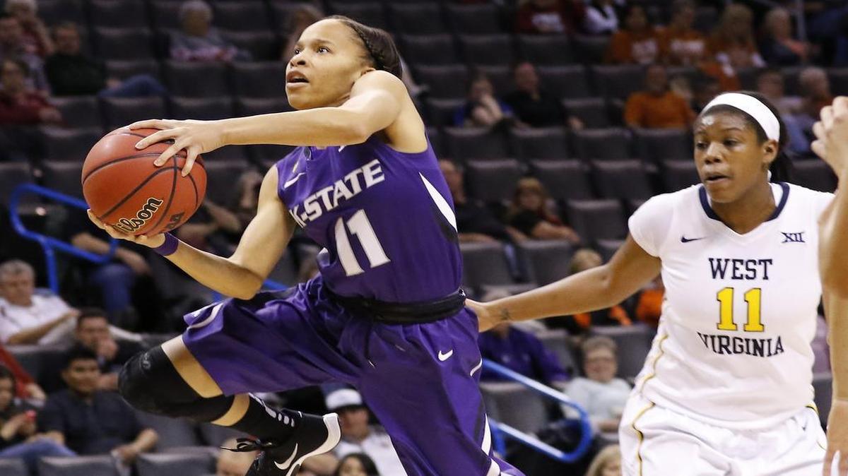 Kansas State and guard Antoinette Taylor (left) are headed for the NCAA Tournament.