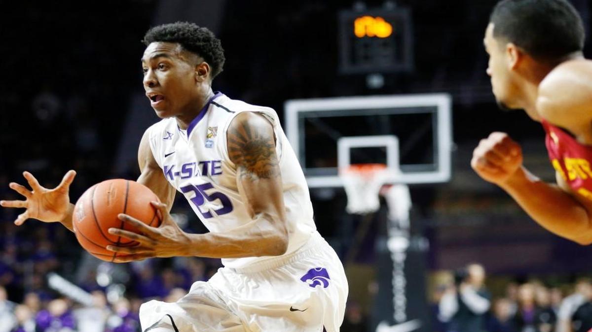 
K-State wing Wesley Iwundu steals a pass against Iowa State last February.
