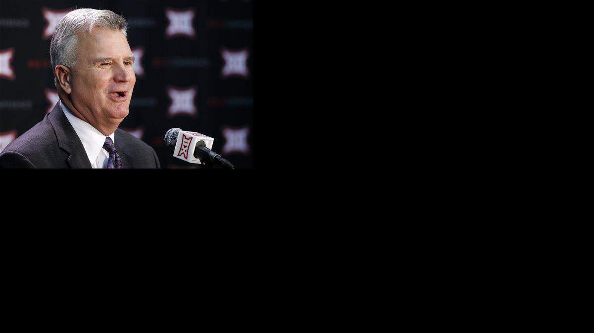 
Kansas State coach Bruce Weber talks about his team's upcoming NCAA men's college basketball season during the Big 12 Conference Media Day event at the Sprint Center in Kansas City.
