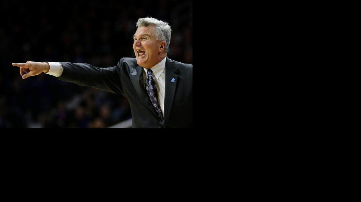 
Freshman guard Tre Harris provided some needed scoring punch for Kansas State coach Bruce Weber (above.)


