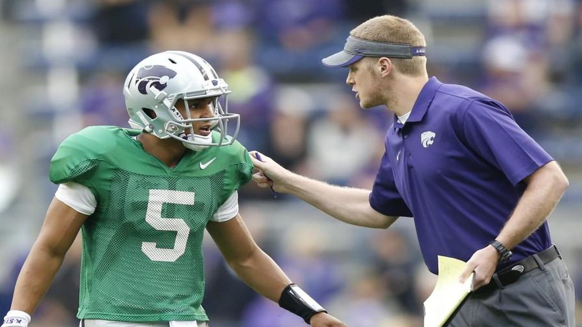 Last spring, Kansas State freshman quarterback Alex Delton got some adviace from veteran quarterback Collin Klein.