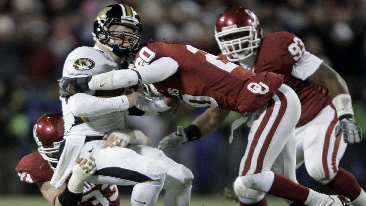 Quarterback Chase Daniel and Missouri were crushed 62-21 by Oklahoma in the Big 12 Championship Game on Dec. 6, 2008, at Arrowhead Stadium.