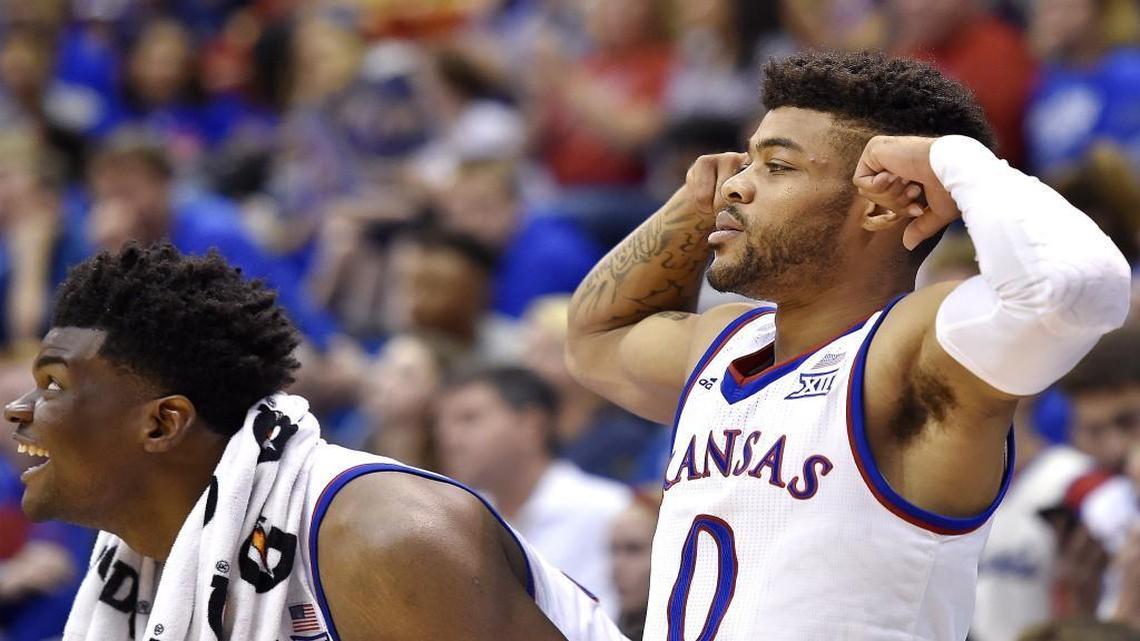 Frank Mason, right, showed a national audience his flex appeal in Hawaii during the Jayhawks’ loss to Indiana.