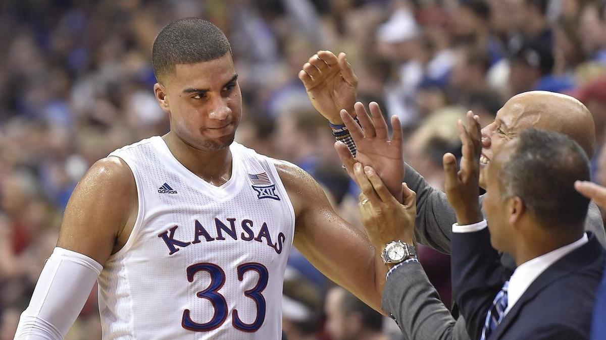 Landen Lucas (left) played at KU from 2013-2017.