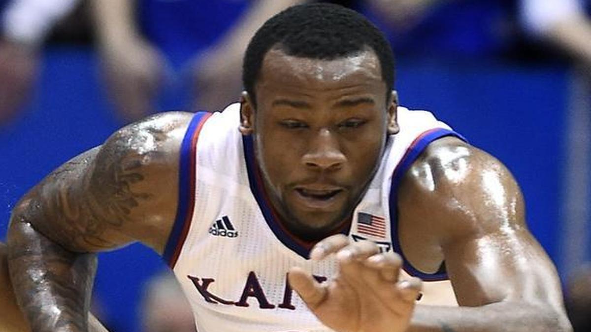 
During a pre-draft workout Tuesday in Los Angeles, former Kansas Jayhawks forward Cliff Alexander (right) suffered a right knee injury, according to the Los Angeles Times. Alexander was in town to meet and workout in front of Lakers coaches and officials. The Lakers, according to the Times, did not disclose the severity of the injury. 
