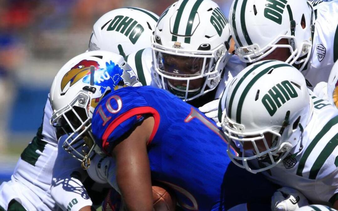 Kansas was outrushed by Ohio 329-26 in last year’s loss.