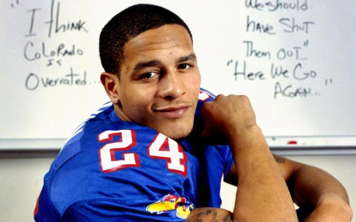 Kansas cornerback Andrew Davison in a 2001 portrait session.
