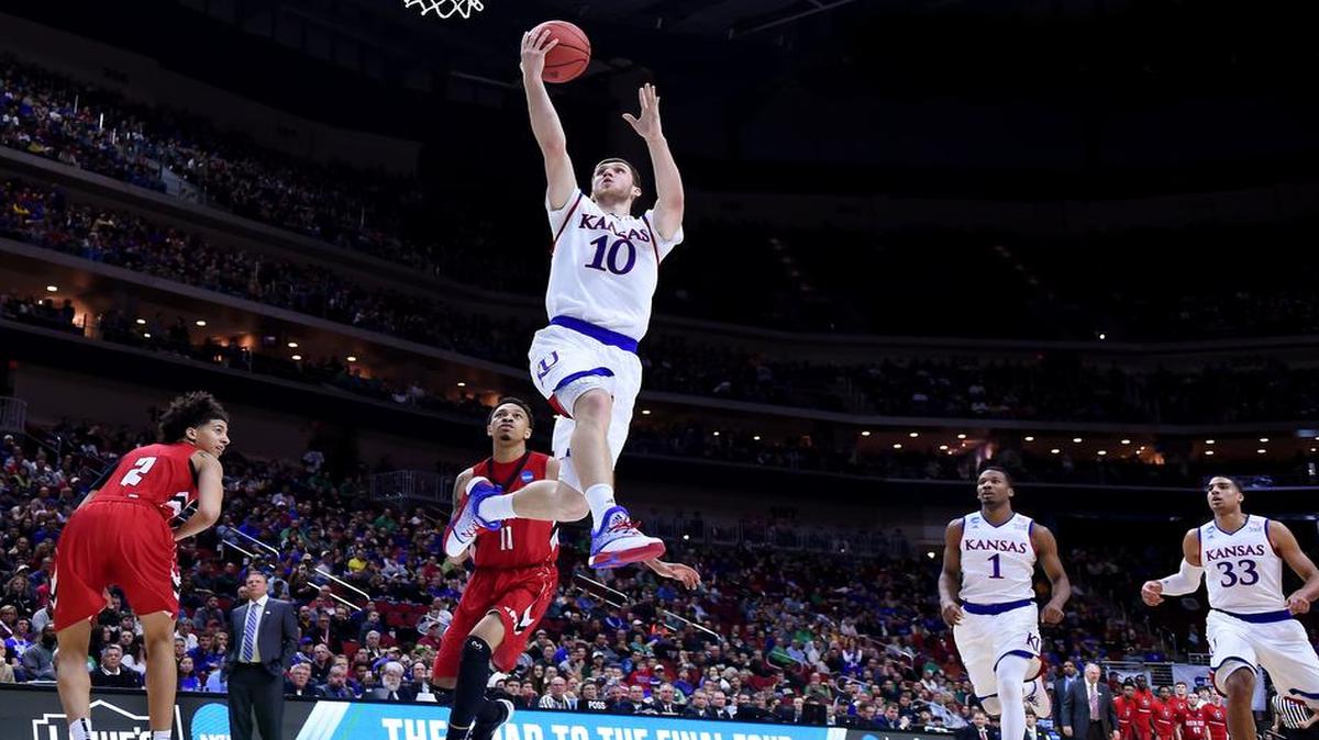 Svi Mykhailiuk returns for his junior year at KU after scoring a career-high 23 points in the Jayhawks’ 105-79 win over Austin Peay in the first round of the NCAA Tournament.