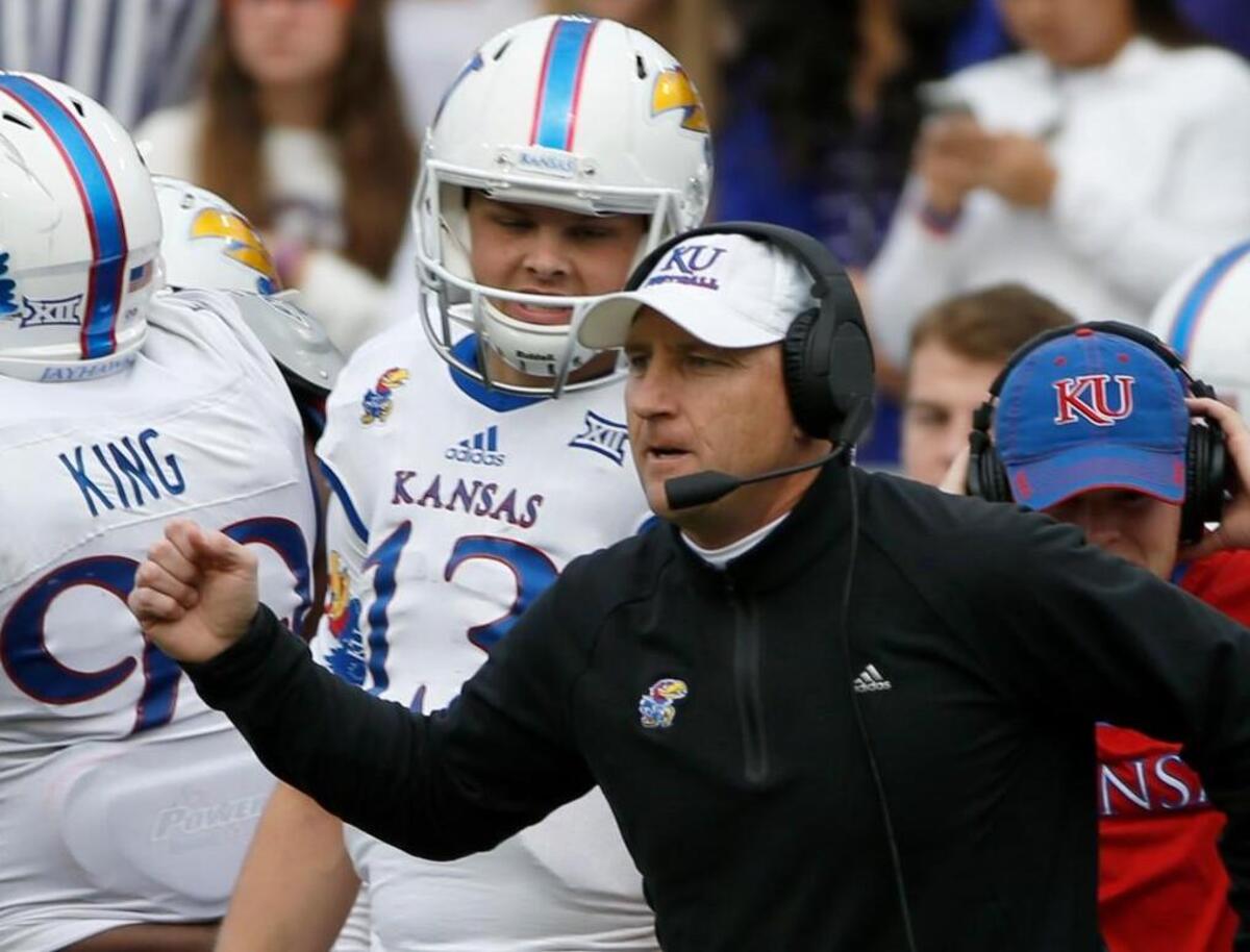 Kansas coach David Beaty has signed three junior college players for 2016 as the Jayhawks continue rebuilding their football program.