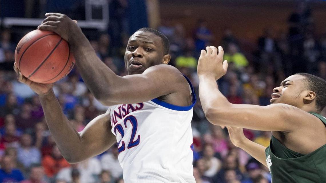 Dwight Coleby (left) played one season at KU. He will be at Western Kentucky this upcoming season.
