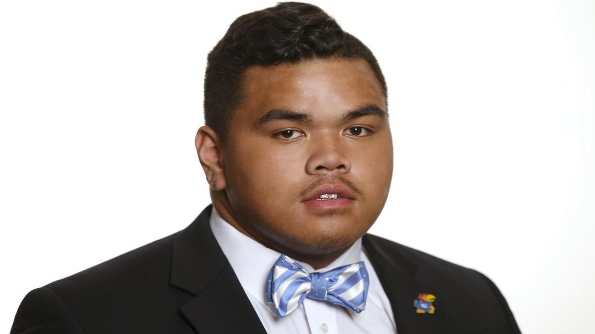 
Former KU offensive lineman Junior Visinia
