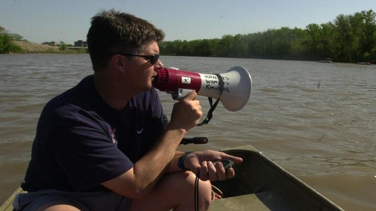 University of Kansas women’s rowing coach Rob Catloth in 2001.