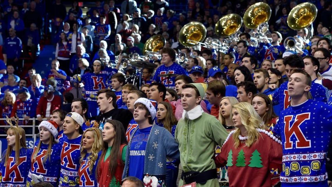 It was ugly holiday sweater day at Allen Fieldhouse, where KU took on Montana. The crowd set a Guinness world record for the “largest gathering of people wearing holiday sweaters,” and the Jayhawks beat Montana, 88-46.