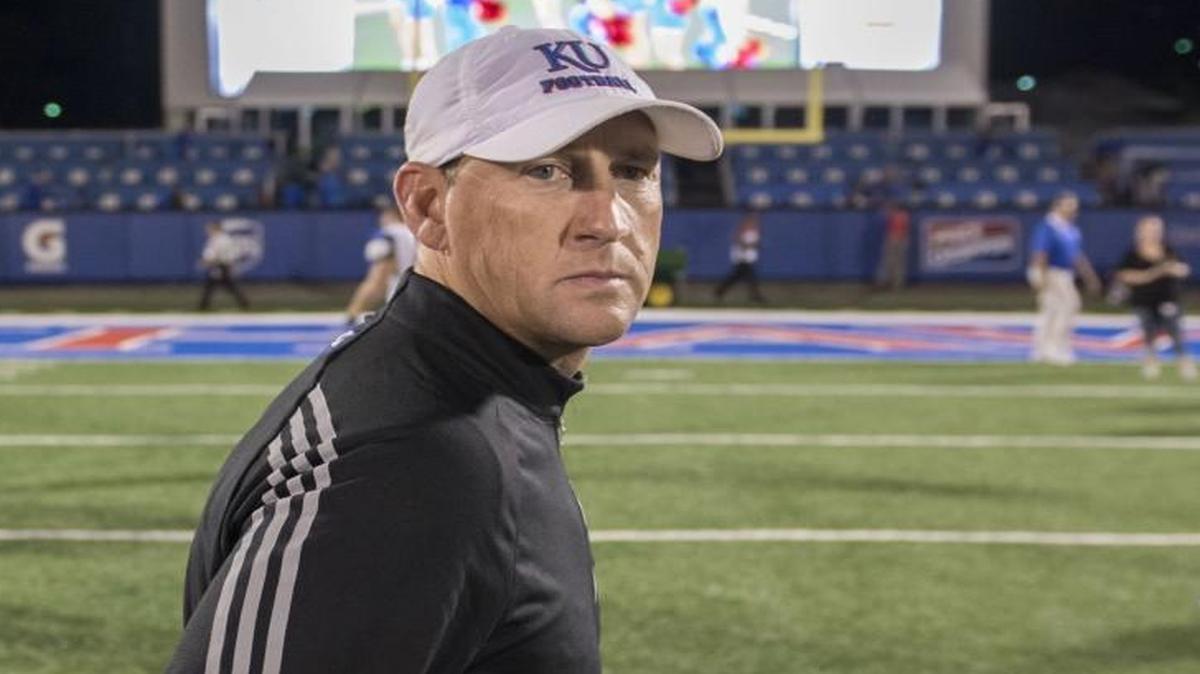 Kansas Jayhawks head coach David Beaty.