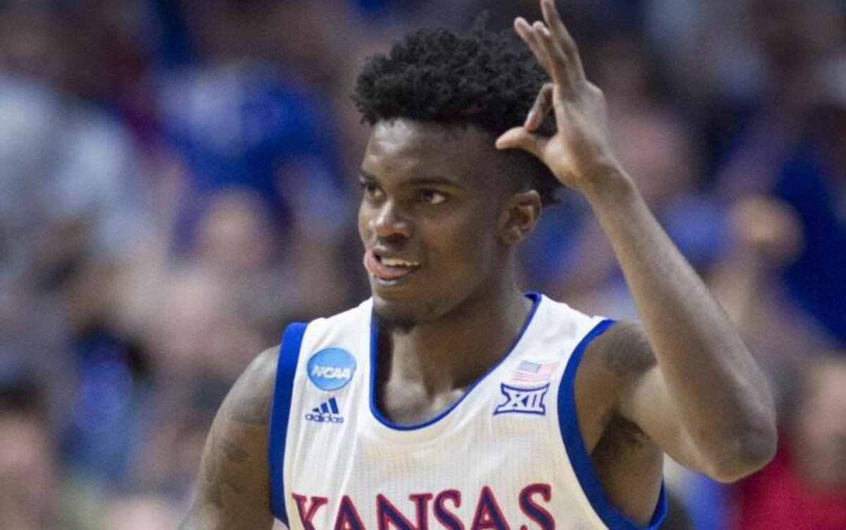 Kansas Jayhawks guard Lagerald Vick.