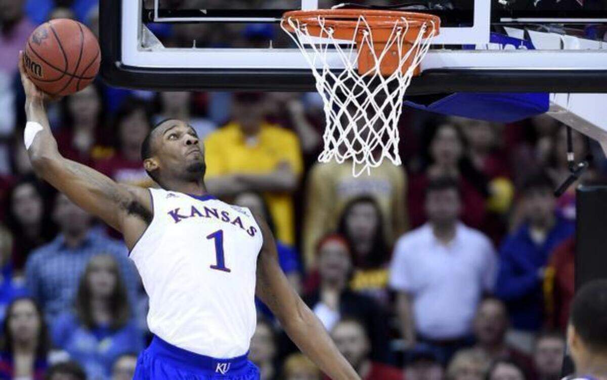 
KU’s Wayne Selden, who threw down a one-handed alley-oop dunk in a losing effort to Iowa State in the Big 12 Tournament title game Saturday, is heating up for the Jayhawks as they enter the NCAA Tournament.
