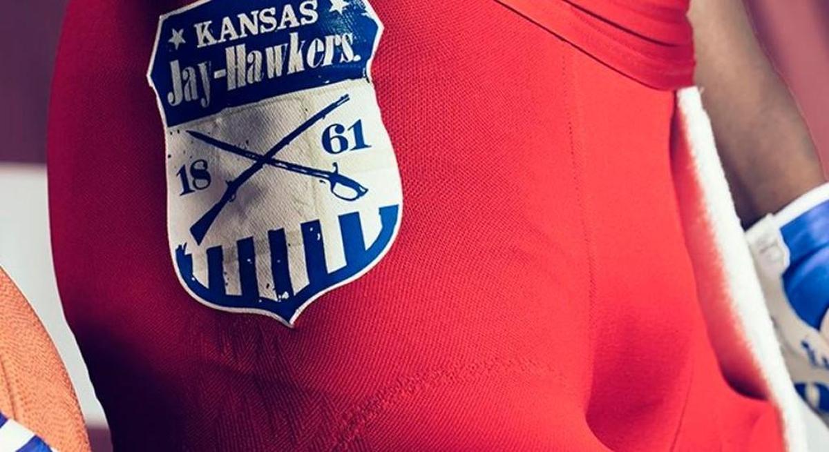 The KU football team’s “Jay-Hawkers” uniforms.