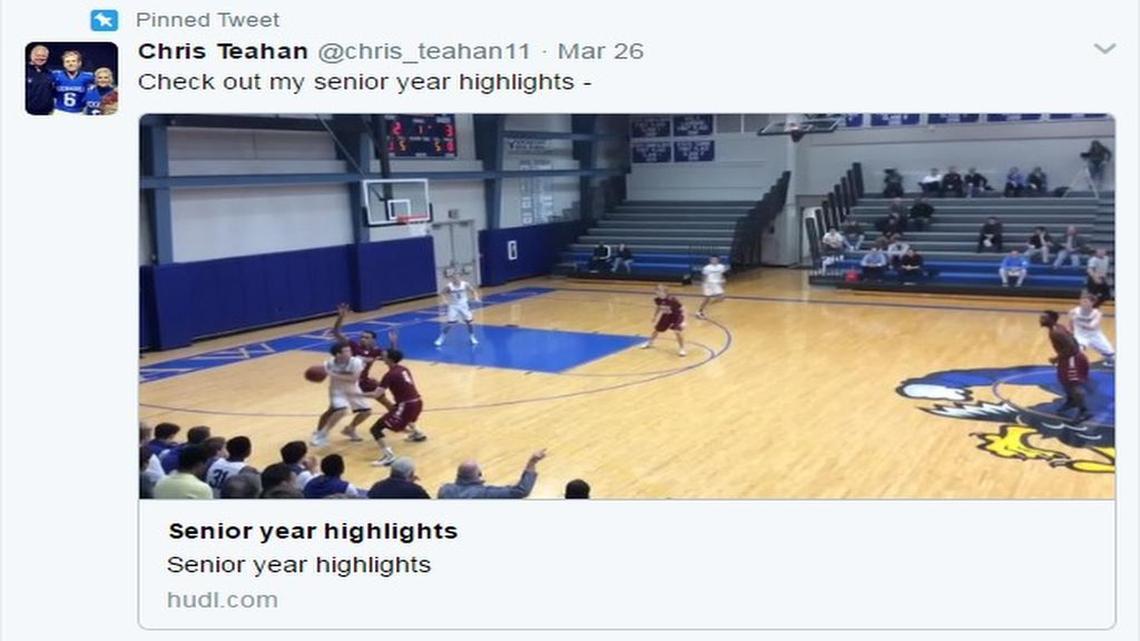 Rockhurst’s Chris Teahan will join the KU basketball team as a walk-on.