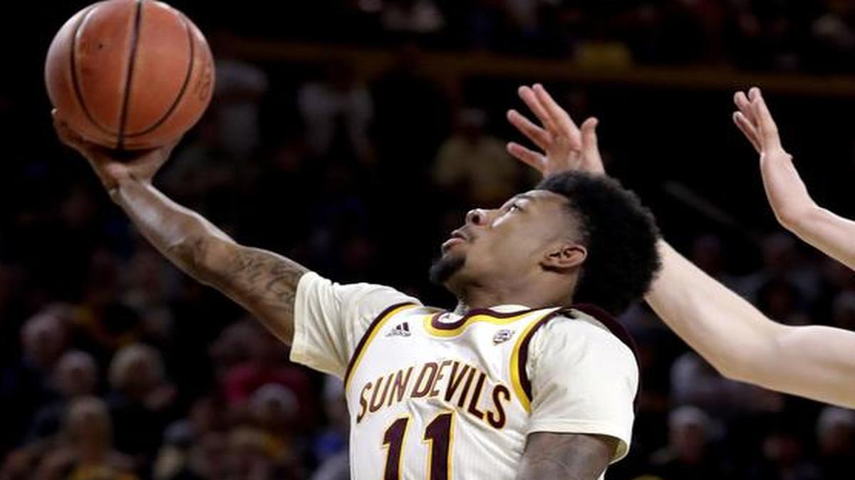 Arizona State guard Shannon Evans II drove past UCLA center Thomas Welsh during the second half of a game on Feb. 23, 2017, in Tempe, Ariz.