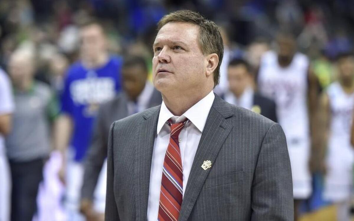 Kansas coach Bill Self has been on the road recruiting since his Jayhawks lost to Oregon in the NCAA Tournament Midwest Region final on March 25.