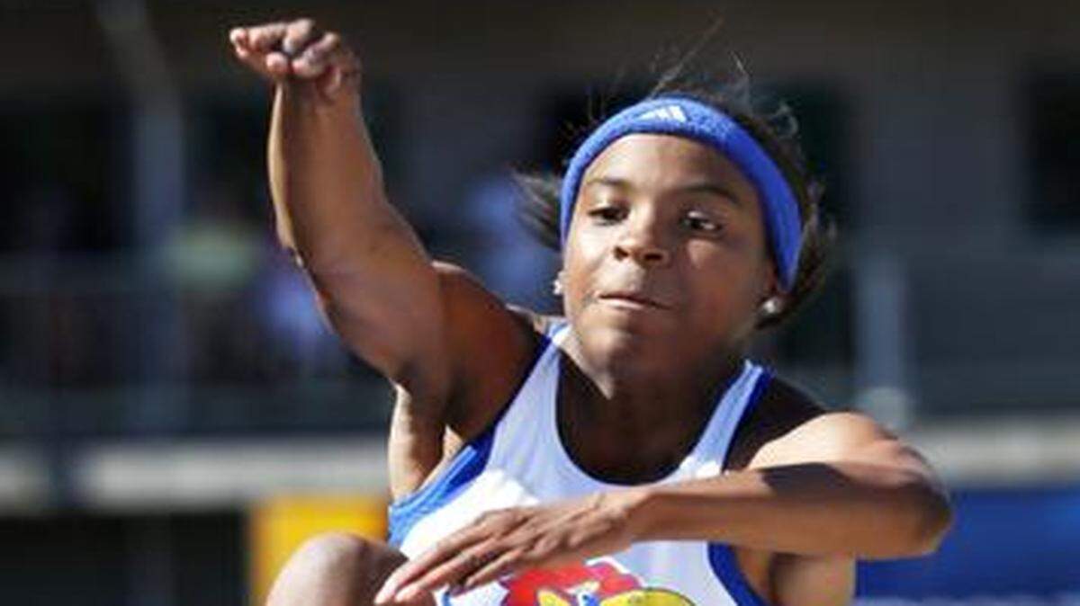 
Sydney Conley, a sophomore at Kansas, finished second at the Big 12 meet in the long jump and will attempt to improve on her 17th-place finish at last year’s NCAA Outdoor Championship.
