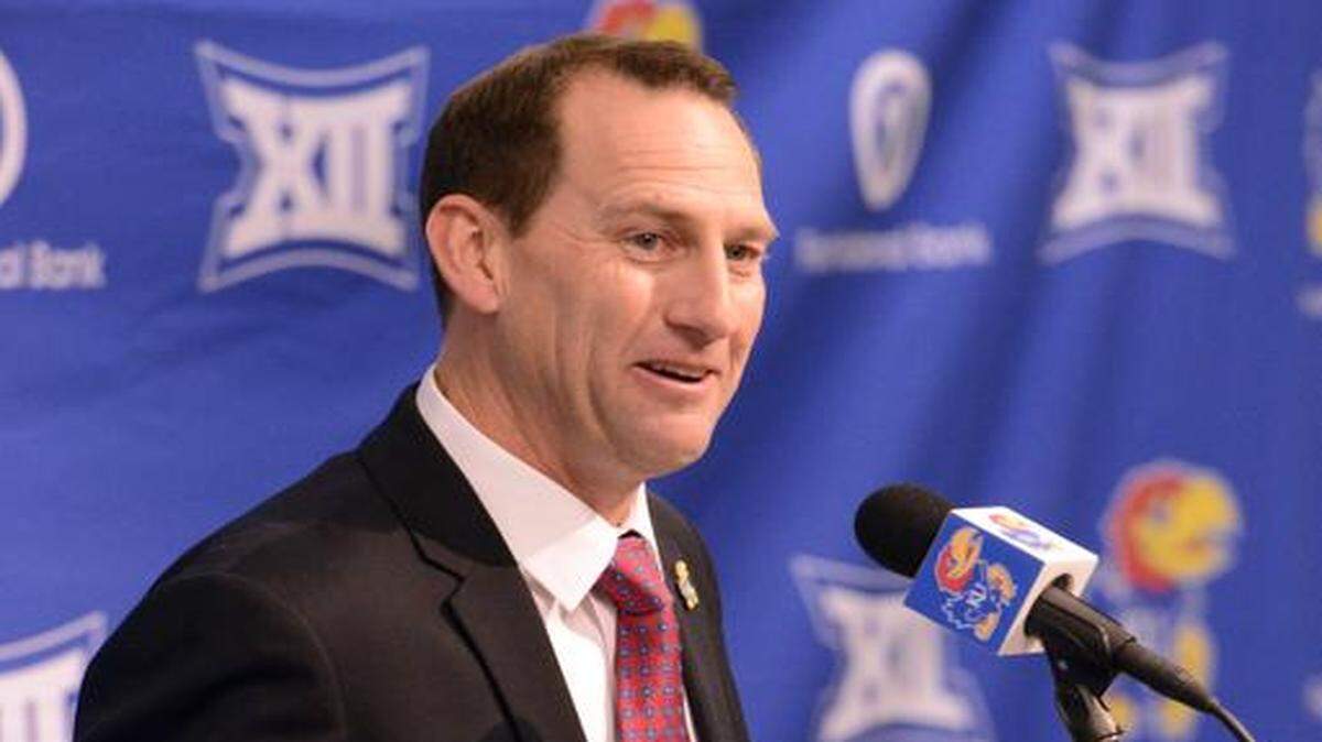 
David Beaty was introduced as the Kansas Jayhawks’ new football coach on Monday in Lawrence.
