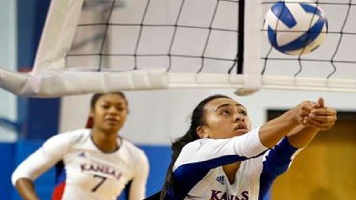 Kansas volleyball player Ainise Havili.