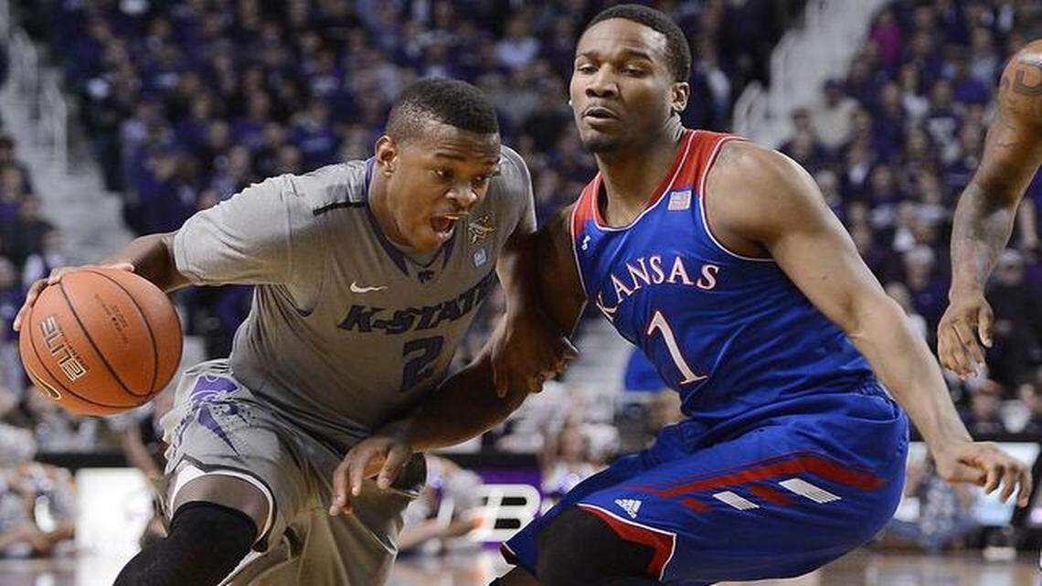 
Kansas and Wayne Selden (right) will take on Kansas State and Marcus Foster on Feb. 23 in Manhattan on ESPN’s “Big Monday.”
