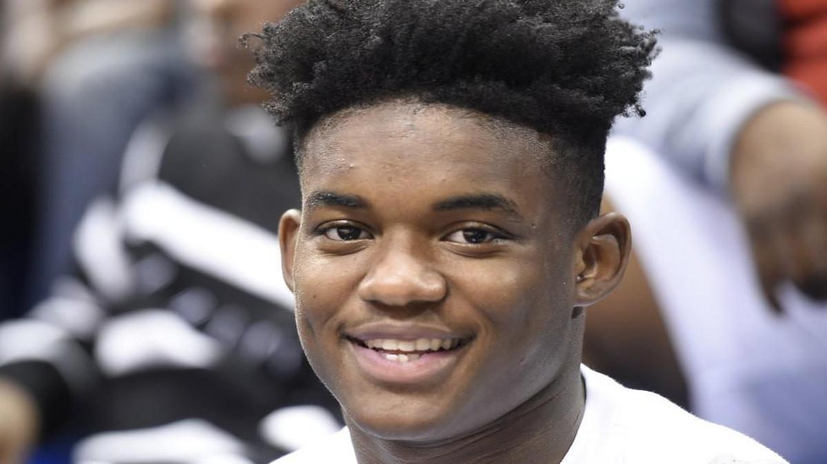 Chicago point guard Markese Jacobs, who has committed to Kansas, visited the school for Late Night in the Phog last October.