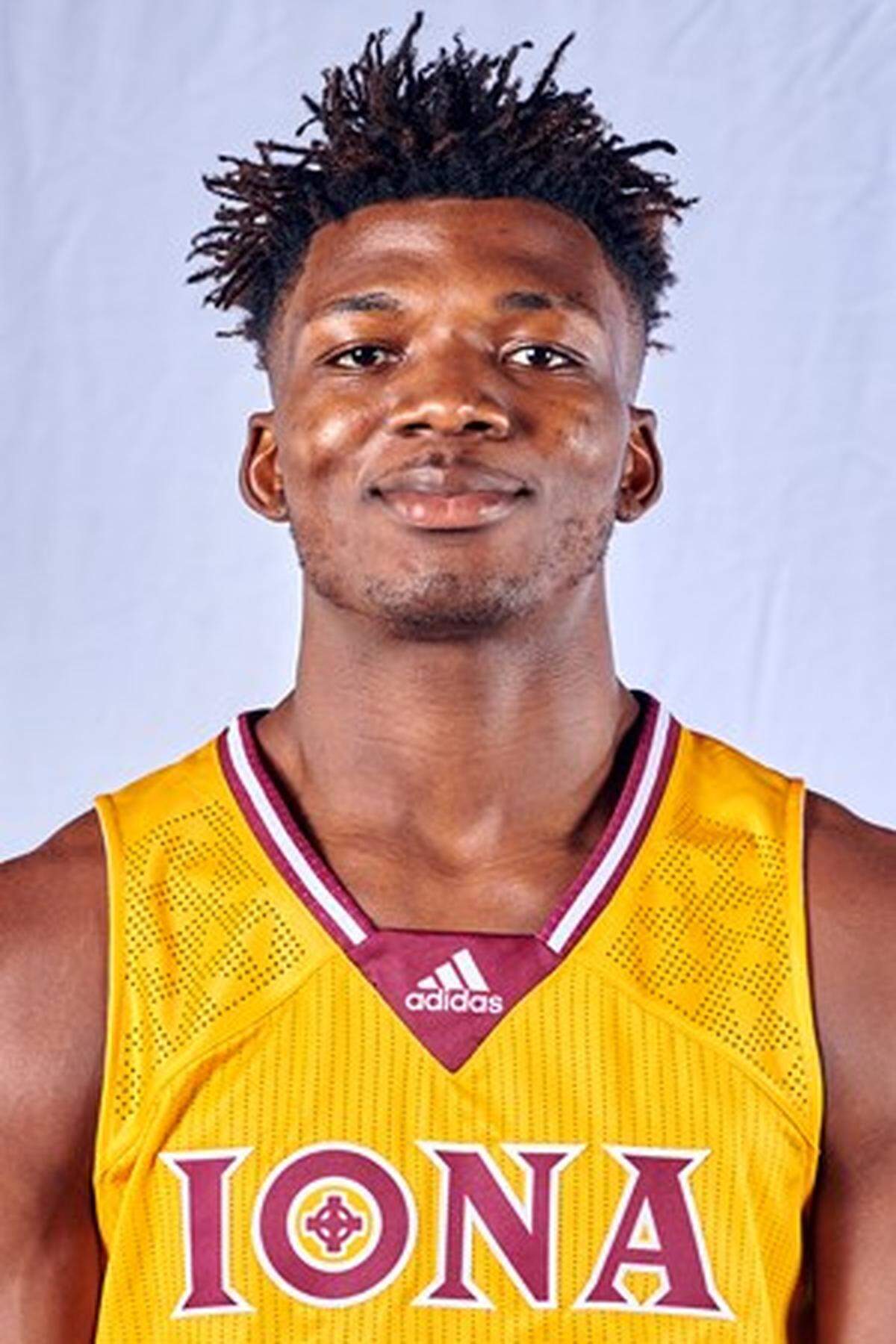 Iona forward Nelly Junior Joseph.