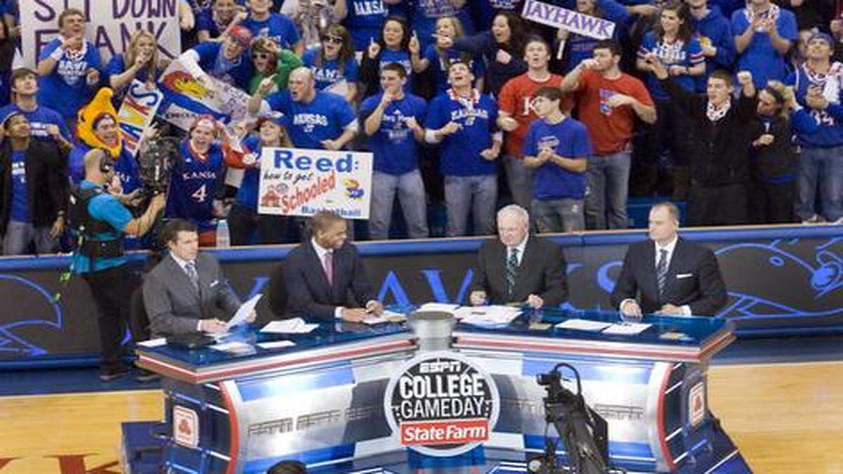
Unlike this time in 2011, KU will be the road team on ESPN’s “College GameDay,” before the Jayhawks’ Jan. 17 game at Iowa State.
