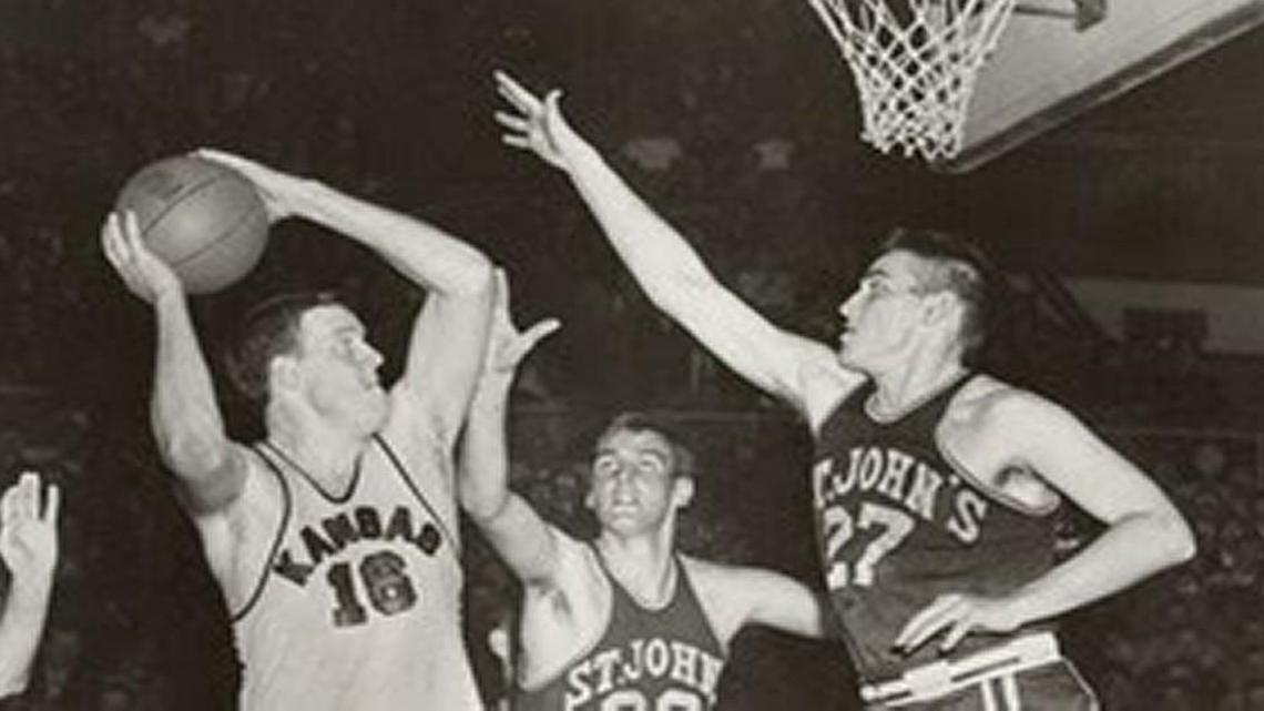 Clyde Lovellette, left, remains the only player to lead the NCAA in scoring while leading his team to a national title.