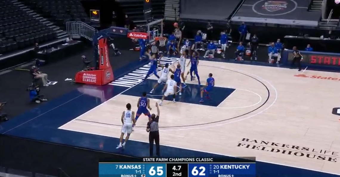 Final Kansas-Kentucky rebound.