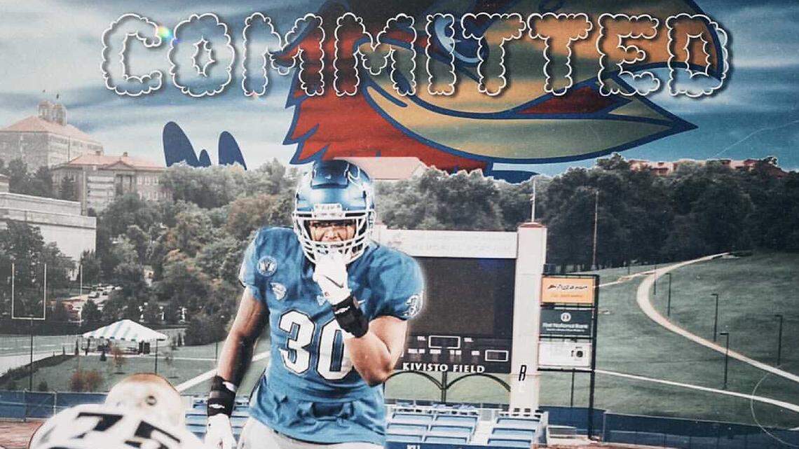 Former Buffalo linebacker Rich Miller announced his commitment to Kansas on Monday with a Twitter photo.