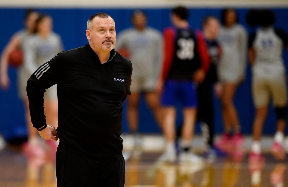 KU women’s basketball coach Brandon Schneider, has led the Jayhawks to a 19-5 record this season. They are currently in third position in the Big 12 standings with a league record of 10-4.