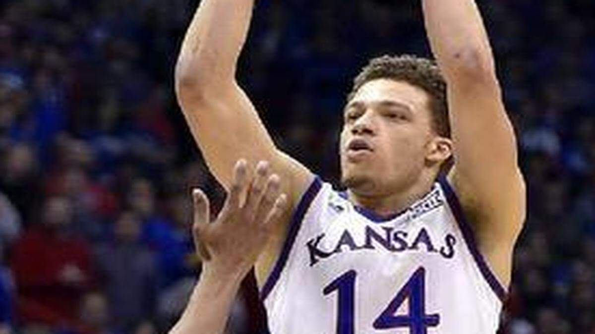 
Brannen Greene leads the Jayhawks in three-point percentage at 40.9 percent.
