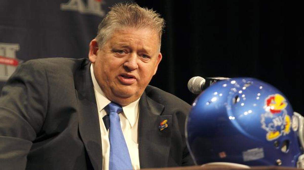 
Kansas football coach Charlie Weis.
