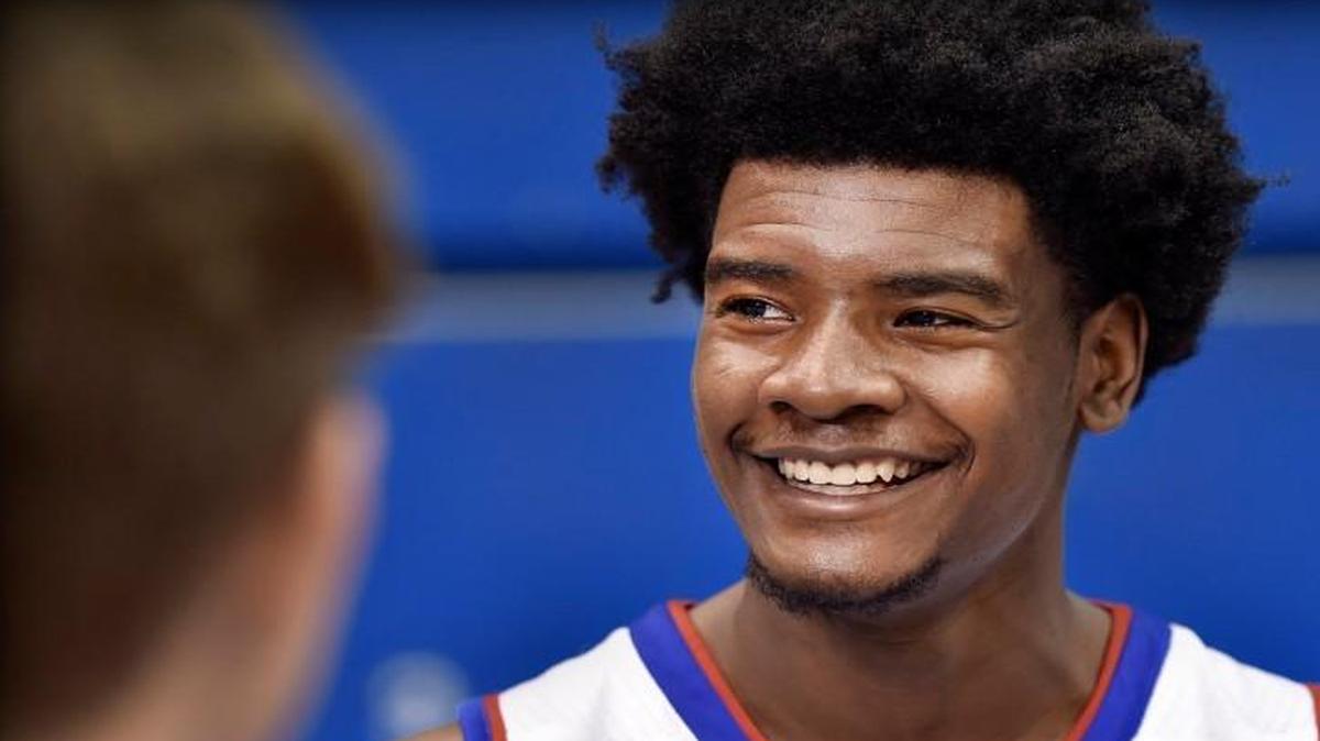 KU's freshman sensation Josh Jackson on Jayhawks media day Thursday afternoon, Oct. 13, 2016, at Allen Fieldhouse.