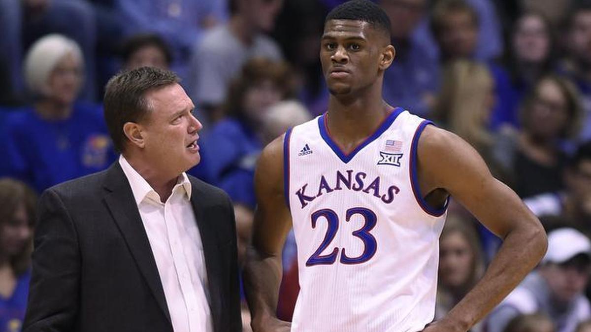 Kansas coach Bill Self (left) and freshman Billy Preston