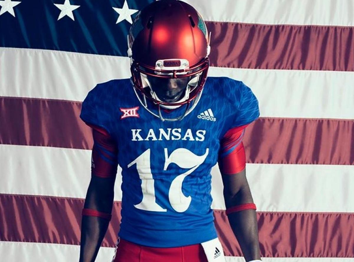 The KU football team’s “Jay-Hawkers” uniforms.