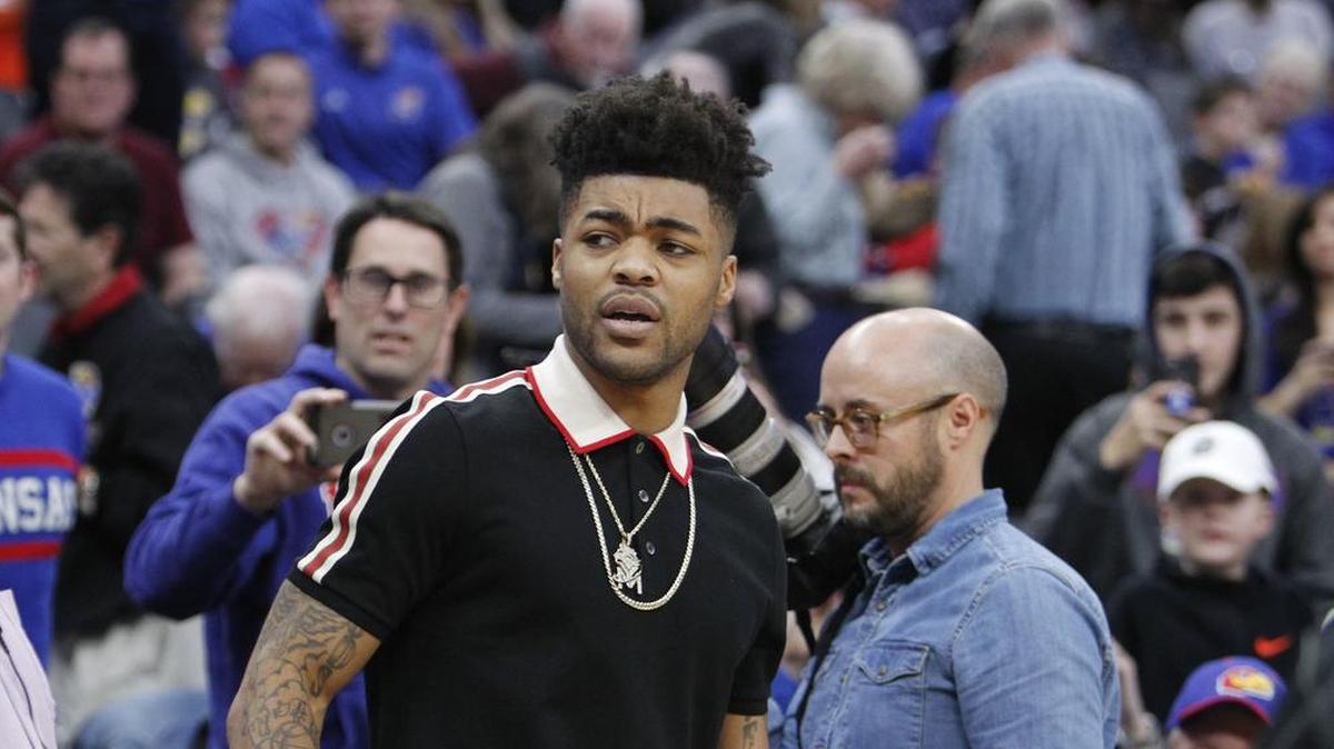 Former Kansas guard Frank Mason attended the KU-Stanford game Thursday night in Sacramento, Calif. Mason now plays for the Sacramento Kings of the NBA.