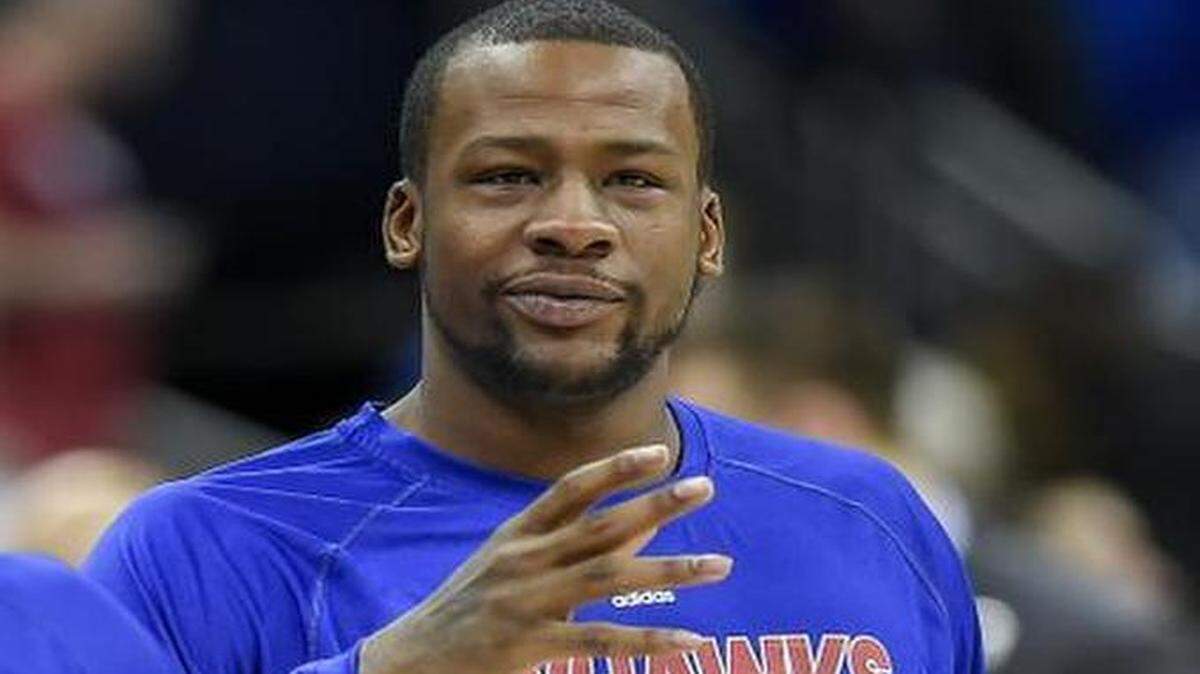 
Kansas Jayhawks forward Cliff Alexander (2) watched the Jayhawks during warmups prior to game action against the TCU Horned Frogs Thursday afternoon at the Big 12 Men's Basketball Championship Tournament at Sprint Center in Kansas City, Mo.
