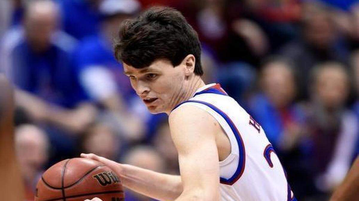 
In the final moments of Kansas’ victory Saturday over TCU, student manager Chris Huey was inserted into the game and even got off a shot (a missed layup.)
