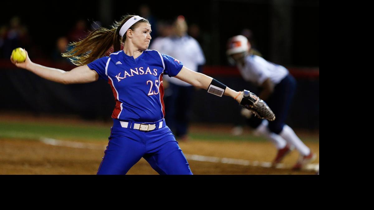 
Alicia Pille has helped pitch Kansas into the NCAA Tournament this season with a 2.90 ERA while starting 30 games. 
